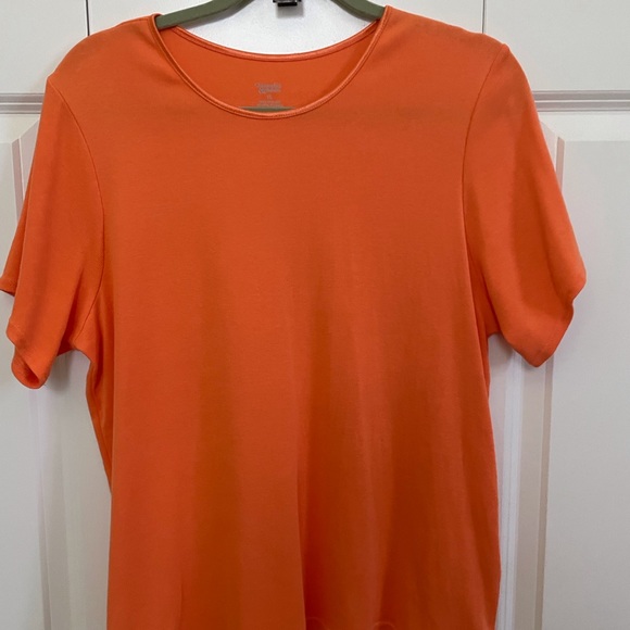 Christopher and Banks Short Sleeve Top. Size Xl Color Orange - Picture 1 of 7